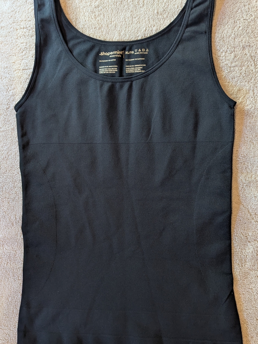 $18 Shapermint Essentials Size XL - All Day Every Day Tank Cami Shaper Black EUC